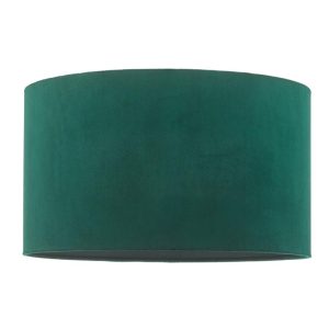 Dar Akavia 35cm Cotton Lined Ceiling / Table Lamp Shade Green Velvet