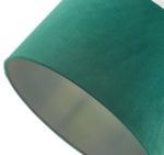 Dar Akavia 35cm Cotton Lined Ceiling / Table Lamp Shade Green Velvet