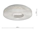 Dar Cimona Bright 24w LED Medium Flush Low Ceiling Light Acrylic