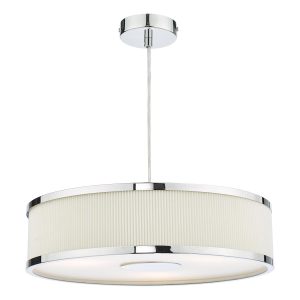 Dar Alvaro 3 light ceiling pendant in polished chrome main image