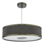 Dar Alvaro 3 Light Pendant Antique Bronze Mushroom
