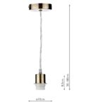 Dar Antique Brass Finish Clear Flex E27 Pendant Ceiling Light Cable Set