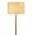 Dar Avenue Modern 1 Light Solid Light Wood Floor Lamp Cream Shade