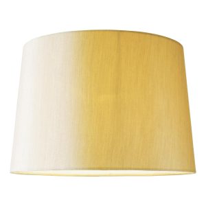 Dar Balthazar 38cm gold faux silk fabric tapered table lamp shade main image