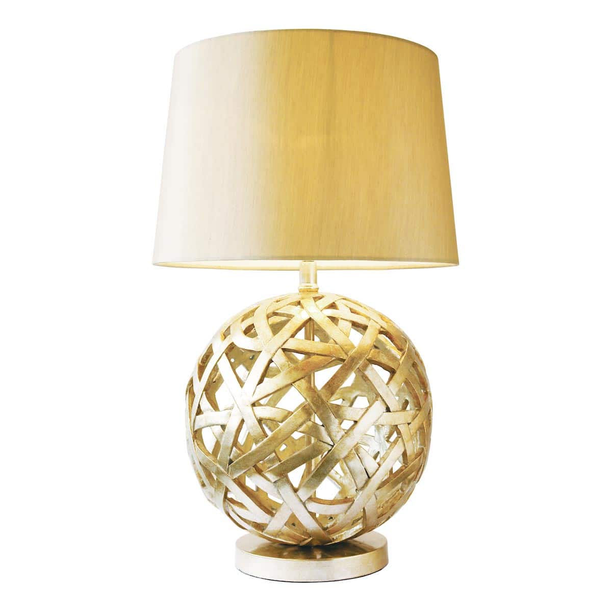 Dar Balthazar 1 Light Globe Table Lamp Antique Gold With Shade