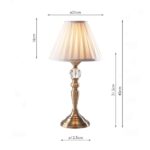 Dar Beau 1 Light Touch Dimming Table Lamp Antique Brass White Shade