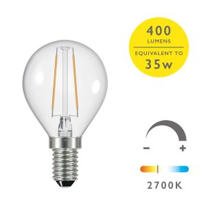 Dimming 4w LED golf ball light bulb warm white 400 lumen for SES - E14 main image