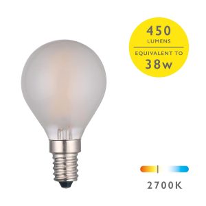 4w LED frosted golf ball light bulb warm white 450 lumen for SES - E14 main image