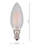 5 Pack 4w LED Frosted Candle Bulb Warm White 450 Lumen E14