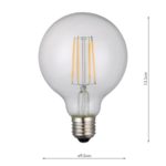 Pack Of 5 Dimmable 6w LED 95mm Globe Bulb 2700k 806 Lumen E27