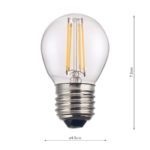 5 Pack Dimming 4w LED Golf Ball Bulb Warm White 400 Lumen ES / E27