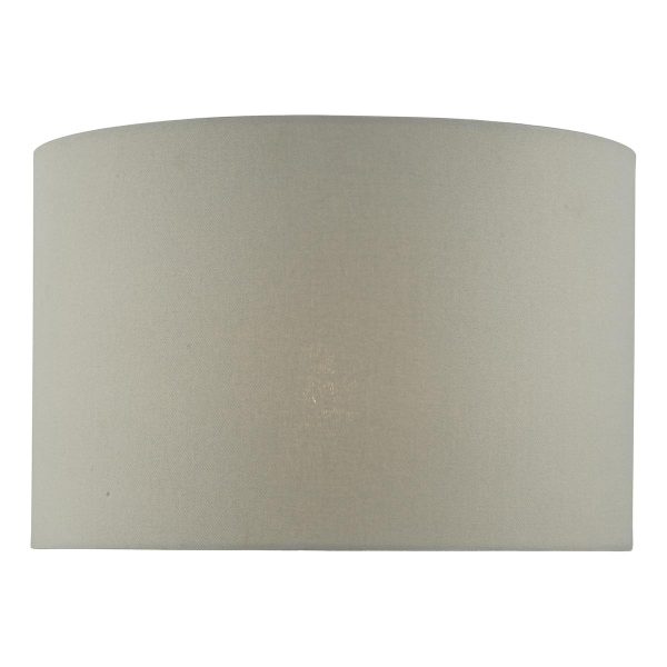 Cassandra 40cm grey cotton fabric drum lamp shade main image