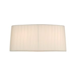 Dar oval ivory faux silk ribbon shade for the Cristin switched wall light
