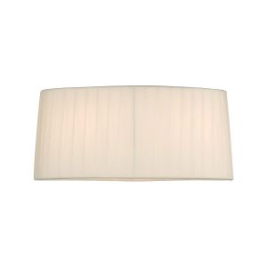 Dar oval ivory faux silk ribbon shade for the Cristin switched wall light