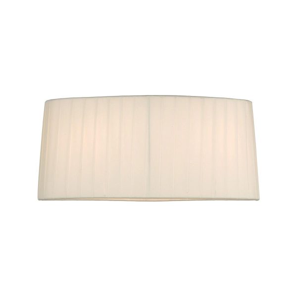 Dar oval ivory faux silk ribbon shade for the Cristin switched wall light
