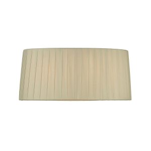 Dar oval taupe faux silk ribbon shade for the Cristin switched wall light