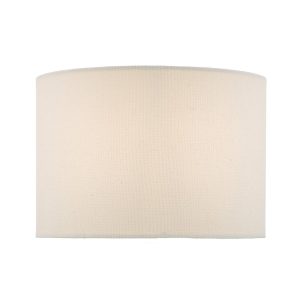Dar Delta 26cm ivory cotton drum small table lamp shade main image