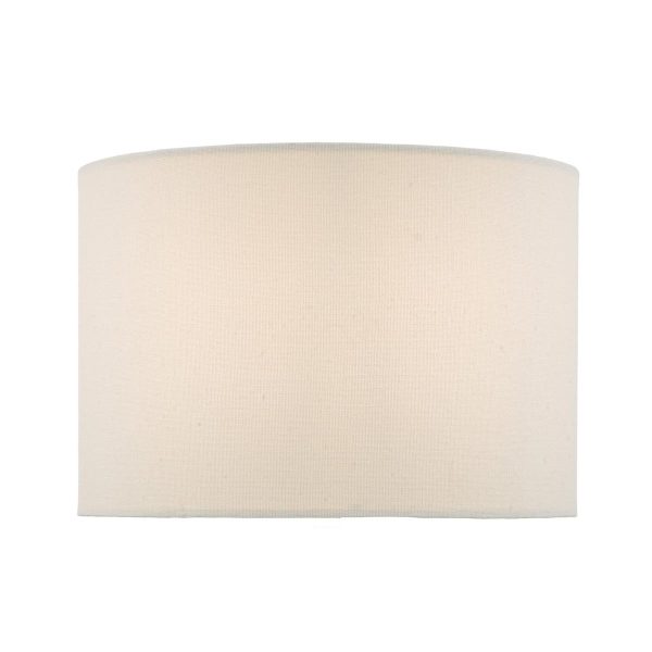 Dar Delta 26cm ivory cotton drum small table lamp shade main image