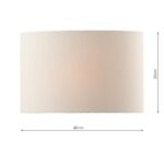 Dar Donovan 48cm Cream Faux Silk Oval Table / Floor Lamp Shade E27