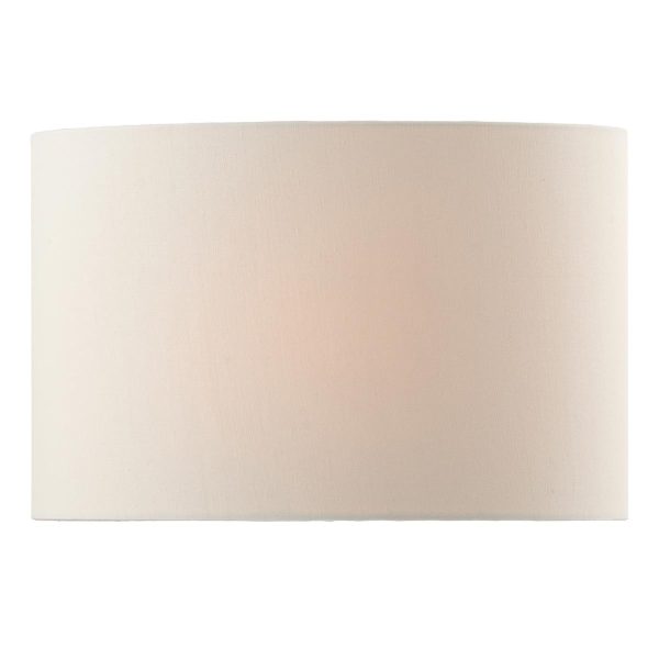Dar Donovan 48cm Cream Faux Silk Oval Table / Floor Lamp Shade E27