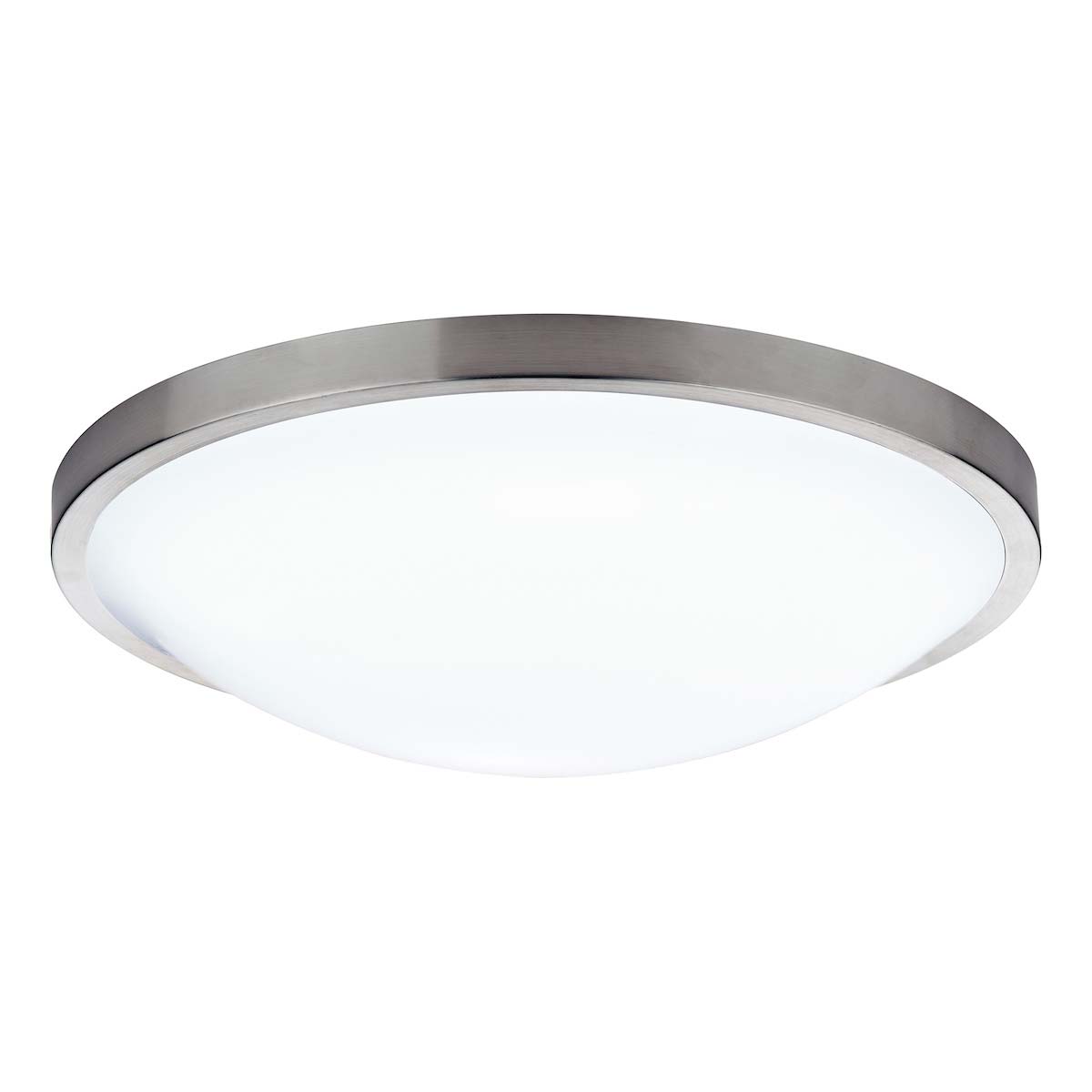 Dar Dover 1 light flush bathroom ceiling light in satin chrome main image