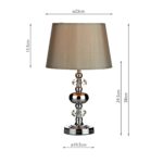 Dar Edith Traditional 1 Light Touch Dimming Table Lamp Polished Chrome