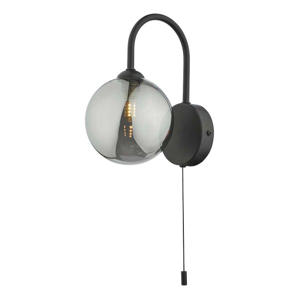 Dar Eissa 1 light switched wall light in matt black main image