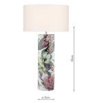 Dar Elena Vibrant Flowers Ceramic Column Table Lamp Base Only