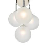Dar Elpis 7 Light Cluster Pendant Opal Glass Chrome Detail