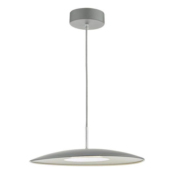 Dar Enoch 18w dimming LED ceiling pendant in matt grey main image