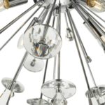 Dar Exodus Crystal 8 Light Starburst Ceiling Pendant Polished Chrome