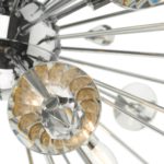 Dar Exodus Crystal 8 Light Starburst Ceiling Pendant Polished Chrome