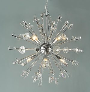 Dar Exodus crystal 8 light starburst ceiling pendant main image