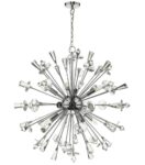 Dar Exodus Crystal 8 Light Starburst Ceiling Pendant Polished Chrome