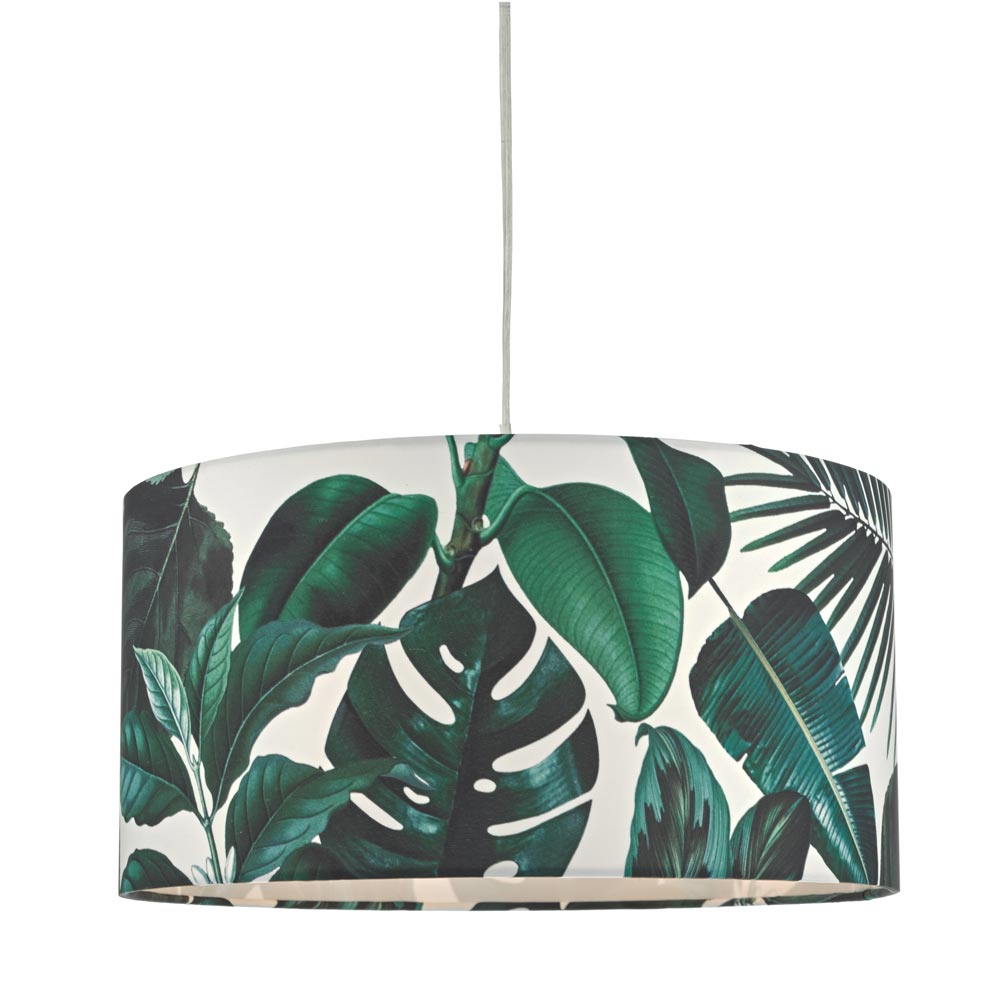 Dar Filip Green Palm Print Ceiling / Table Lamp Shade E27 / E14 / B22