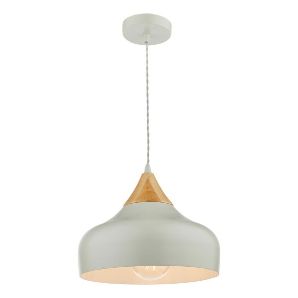 Dar Gaucho retro style 1 lamp medium pendant ceiling light in matt grey main image