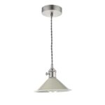 Dar Hadano Small 1 Light Ceiling Pendant Cashmere / Antique Chrome