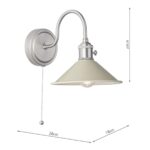 Dar Hadano Switched Single Wall Light Cashmere / Antique Chrome