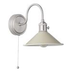 Dar Hadano Switched Single Wall Light Cashmere / Antique Chrome