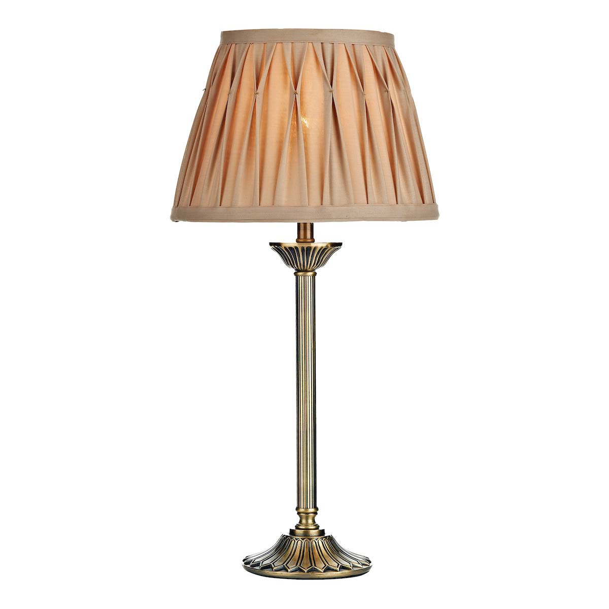 Dar Hatton 1 Light Candlestick Table, Fluted Candlestick Antique Brass Table Lamp Base