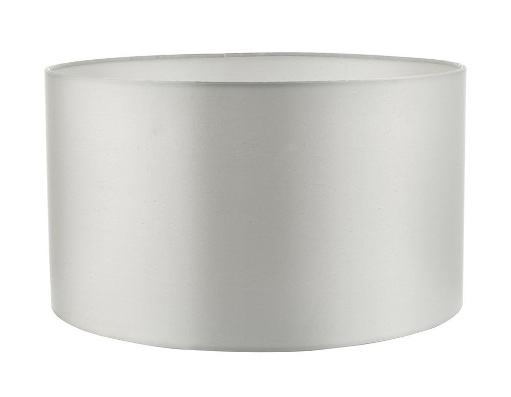 Dar Hilda 35cm Ivory Faux Silk Fabric Drum Table Lamp Shade HIL1315