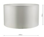 Dar Hilda 40cm Ivory Faux Silk Fabric Drum Table Lamp Shade