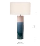 Dar Ignatio Sunrise & Sea Ceramic Column Vase Table Lamp Base Only