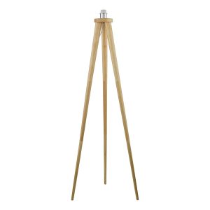 Dar Ivor Scandinavian style 1 light wooden tripod floor lamp base only