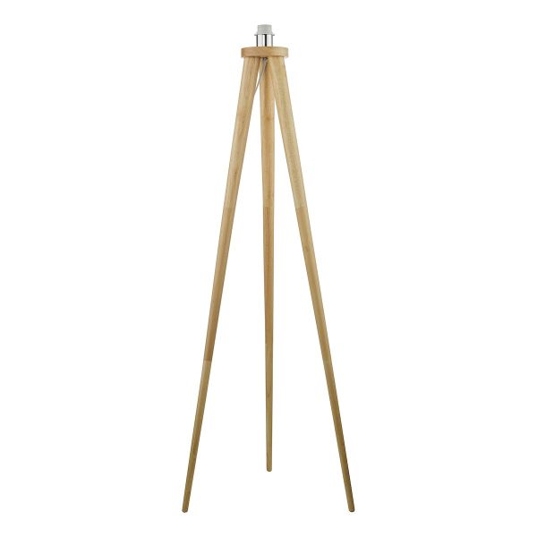 Dar Ivor Scandinavian style 1 light wooden tripod floor lamp base only