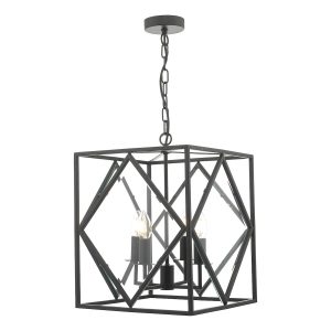 Dar Jepsen geometric 5 light hanging lantern with clear glass panels main image