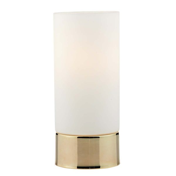 Dar Jot 1 light touch dimming table lamp polished gold main image