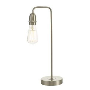 Dar Kiefer industrial style 1 light table lamp in satin chrome main image