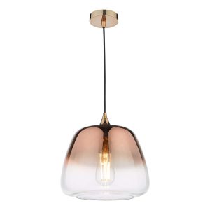 Dar Klaxon modern 1 lamp copper ombre glass pendant main image