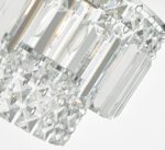 Dar Kyla Easy Fit Pendant Light Shade Faceted Glass & Polished Chrome